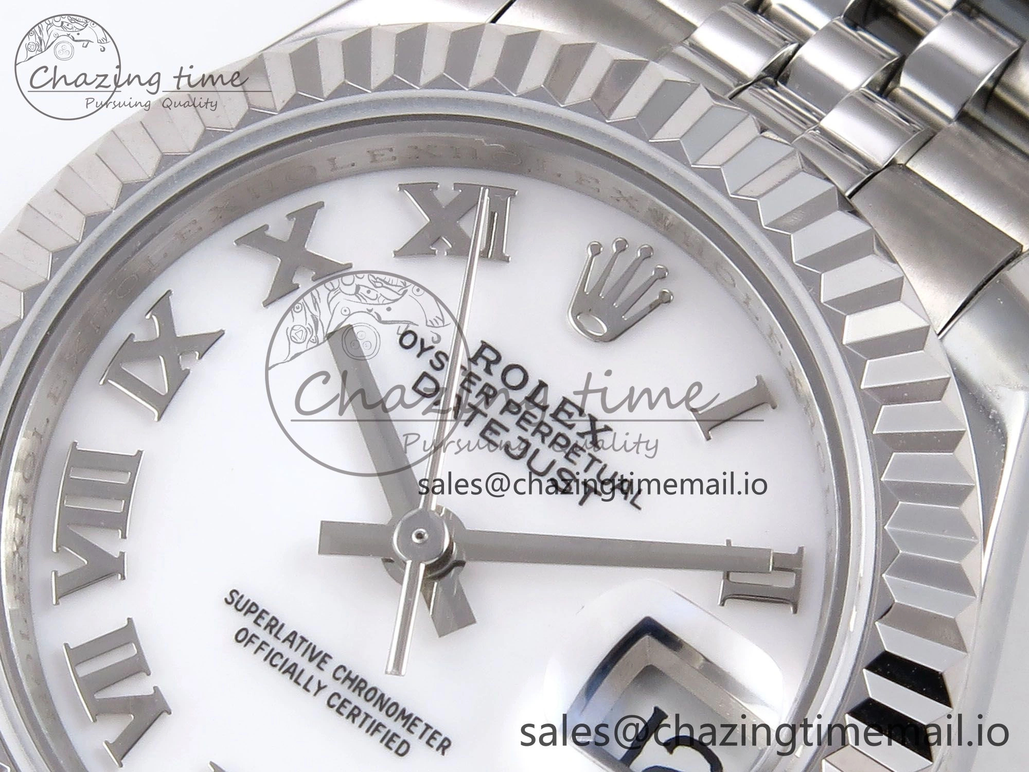 Affordable DateJust 28MM SS GMF 1:1 Best Edition 904L Steel White Roman Dial on Jubilee Bracelet A 10080