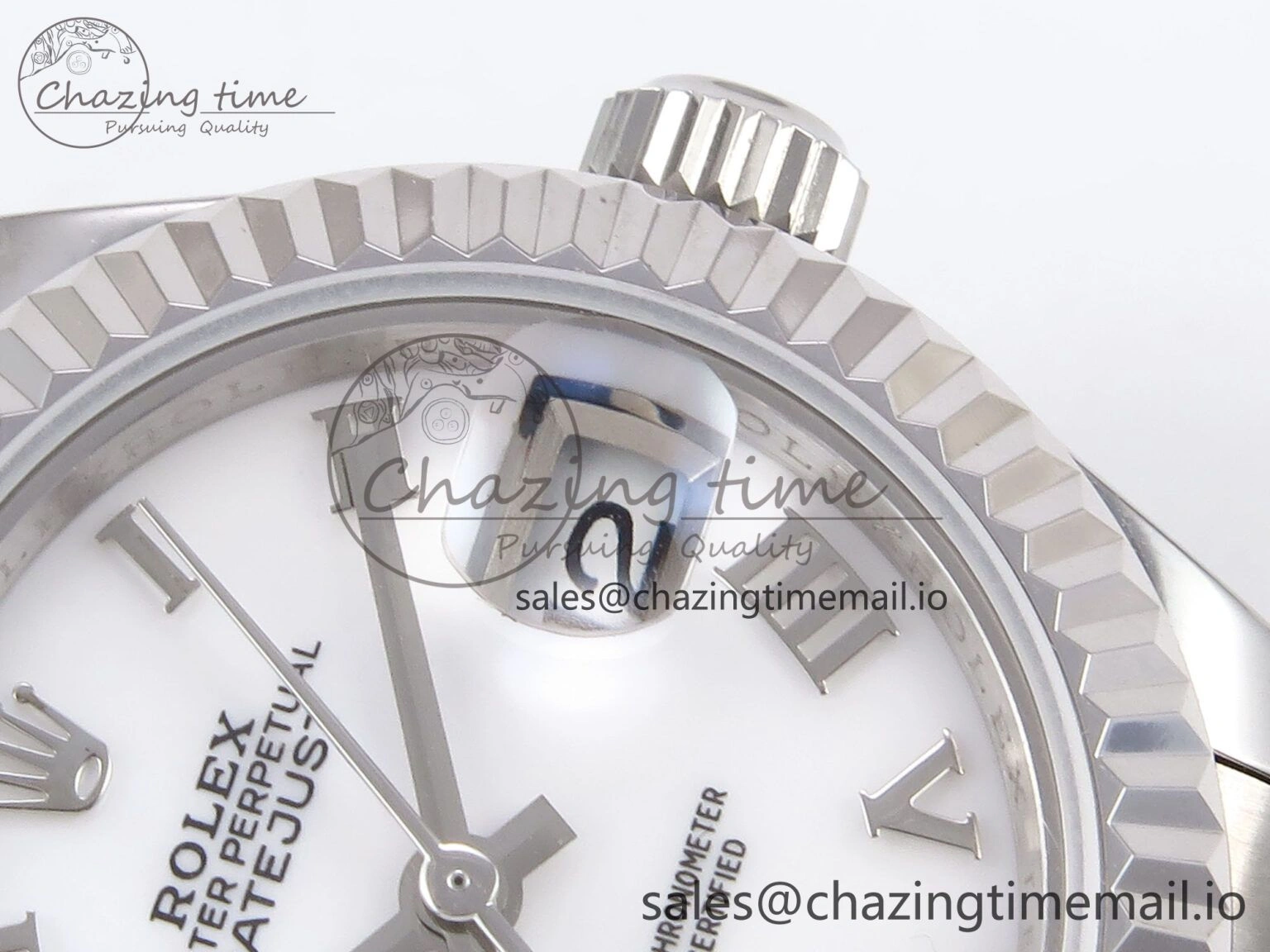 Affordable DateJust 28MM SS GMF 1:1 Best Edition 904L Steel White Roman Dial on Jubilee Bracelet A 10080