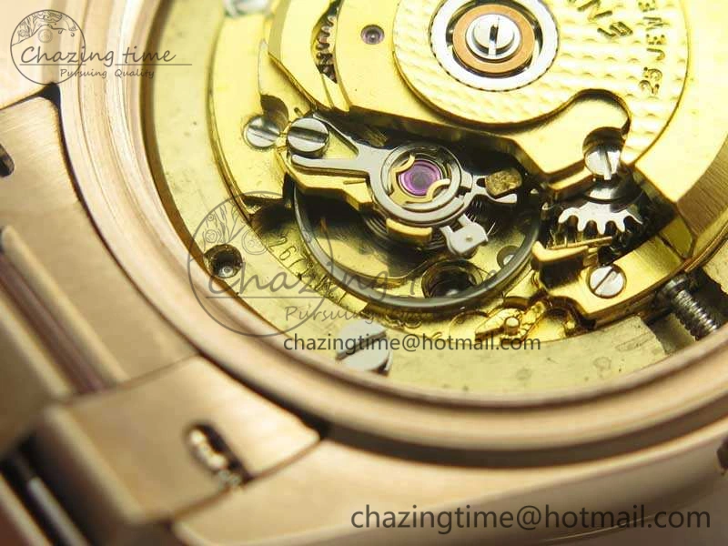 Sleek DateJust 28mm RG BP Maker Best Edition Brown Diam Dial Fluted Bezel On RG Bracelet ETA 3441