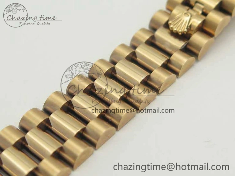 DateJust 28mm RG BP Maker Best Edition Ice Blue Diam Dial Fluted Bezel On RG Bracelet ETA Supportive 3444