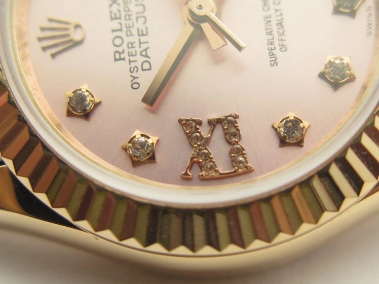 Comfortable DateJust 28mm RG BP Maker Best Edition Pink XL Diam Dial Fluted Bezel On RG Bracelet ETA 3440
