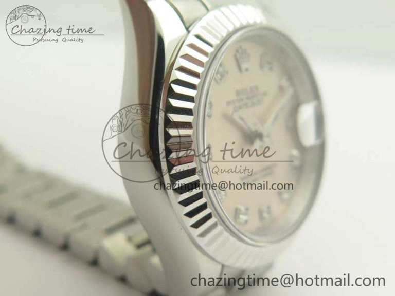 Compact DateJust 28mm SS BP Maker Best Edition Silver Diam Dial On SS Bracelet ETA 3472