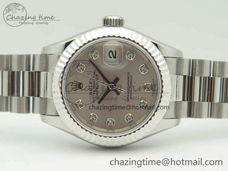 Compact DateJust 28mm SS BP Maker Best Edition Silver Diam Dial On SS Bracelet ETA 3472