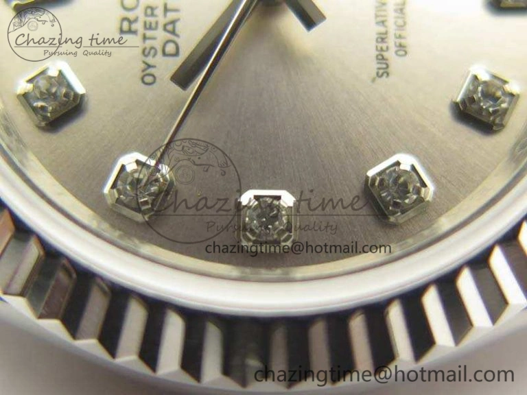 Compact DateJust 28mm SS BP Maker Best Edition Silver Diam Dial On SS Bracelet ETA 3472