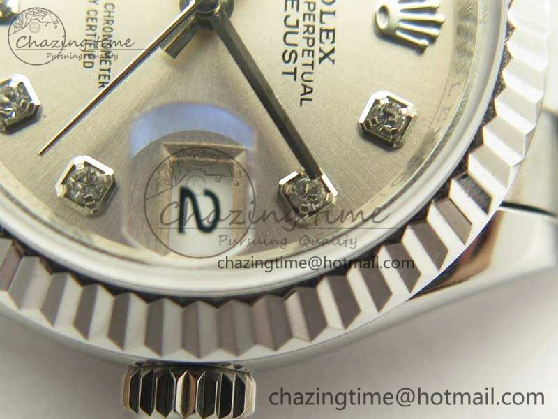 Compact DateJust 28mm SS BP Maker Best Edition Silver Diam Dial On SS Bracelet ETA 3472