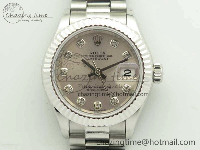 Compact DateJust 28mm SS BP Maker Best Edition Silver Diam Dial On SS Bracelet ETA 3472