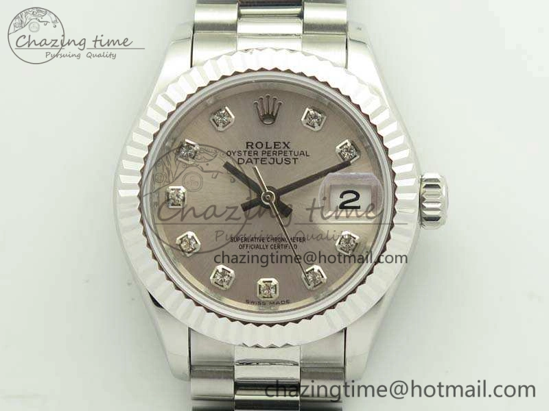 Compact DateJust 28mm SS BP Maker Best Edition Silver Diam Dial On SS Bracelet ETA 3472