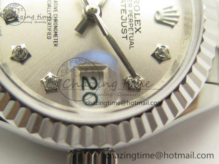 DateJust 28mm SS BP Maker Best Edition Silver Diam XL Dial On SS Bracelet ETA SportInspired 3471