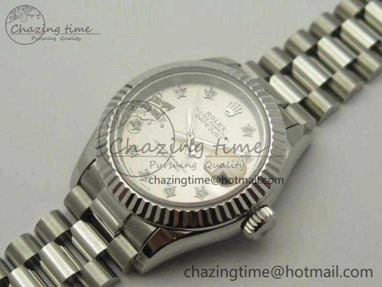 DateJust 28mm SS BP Maker Best Edition Silver Diam XL Dial On SS Bracelet ETA SportInspired 3471