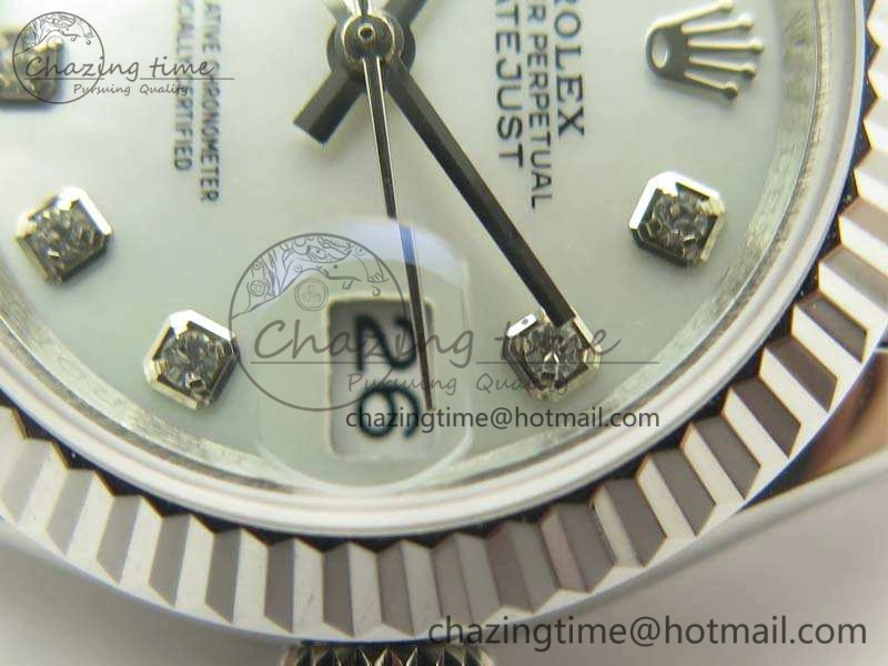 Vibrant DateJust 28mm SS BP Maker Best Edition White MOP Dial On SS Bracelet ETA 3473