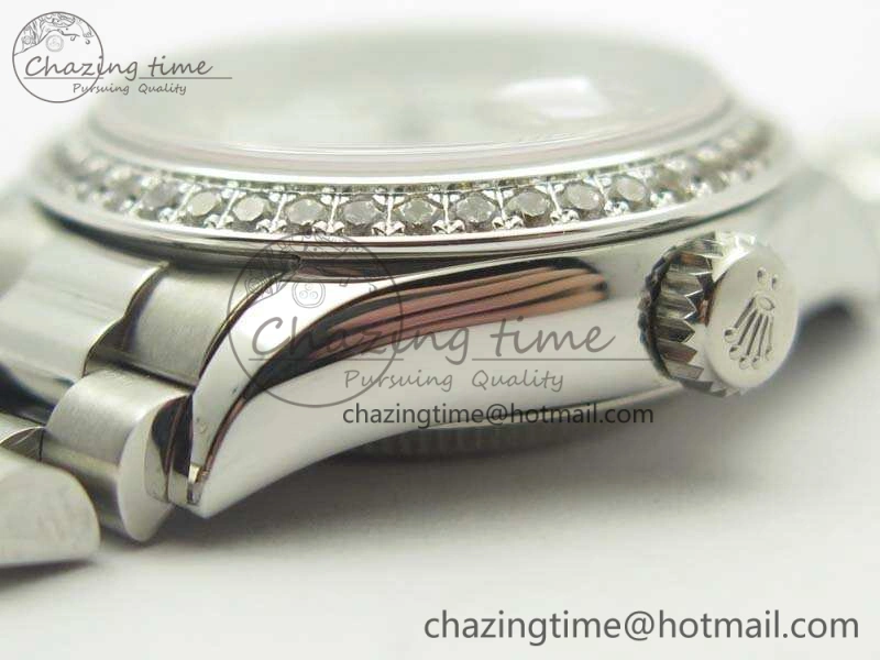 Classic DateJust 28mm SS Diam Bezel BP Maker Best Edition White MOP Dial On SS Bracelet ETA 3469