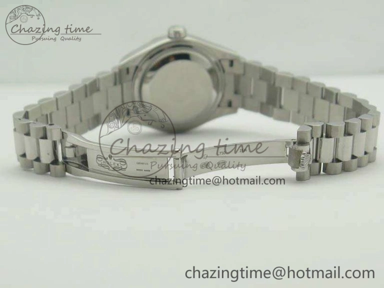 SportInspired DateJust 28mm SS Diamond Bezel BP Maker Best Edition Silver Dial On SS Bracelet ETA 3468