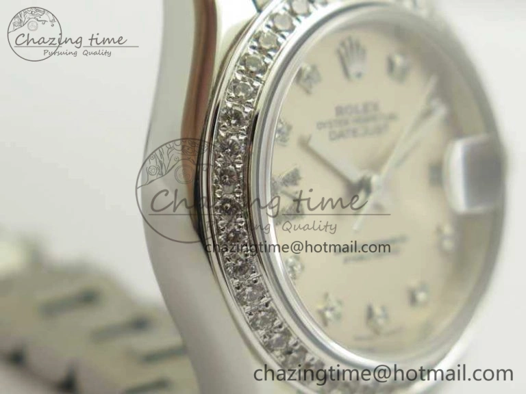 DateJust 28mm SS Diamond Bezel BP Maker Best Edition Silver Diam XL Dial On SS Bracelet ETA OnTrend 3457