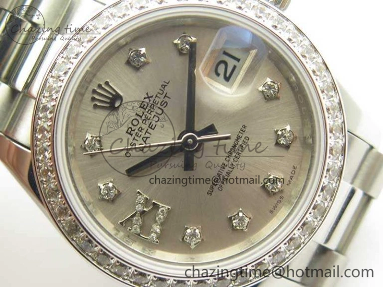 DateJust 28mm SS Diamond Bezel BP Maker Best Edition Silver Diam XL Dial On SS Bracelet ETA OnTrend 3457