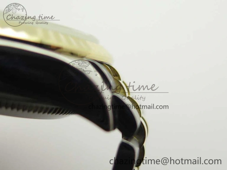 DateJust 28mm Wrapped SS YG Best Edition Gold Dial Crystal Markers on Wrapped SS YG Bracelet ETA Tailored 3344