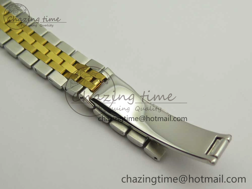 DateJust 28mm Wrapped SS YG Best Edition Gold Dial Crystal Markers on Wrapped SS YG Bracelet ETA Tailored 3344