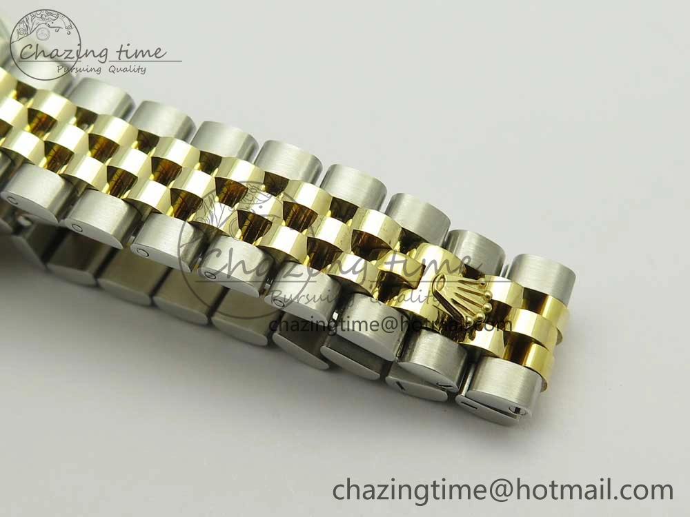 DateJust 28mm Wrapped SS YG Best Edition Gold Dial Crystal Markers on Wrapped SS YG Bracelet ETA Tailored 3344