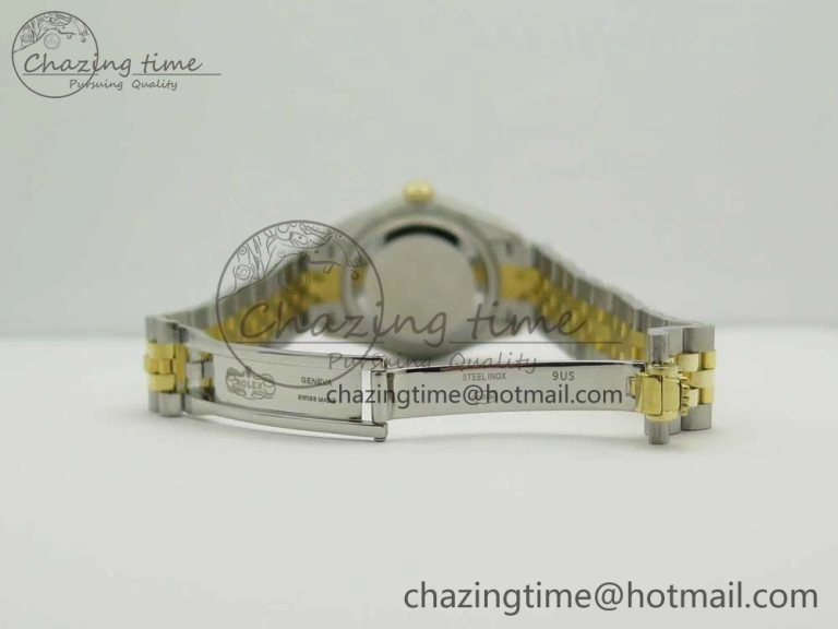 DateJust 28mm Wrapped SS YG Best Edition Gold Dial Crystal Markers on Wrapped SS YG Bracelet ETA Tailored 3344