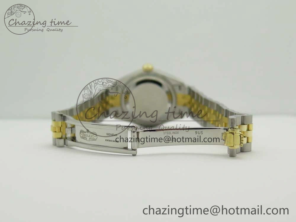 DateJust 28mm Wrapped SS YG Best Edition Gold Dial Crystal Markers on Wrapped SS YG Bracelet ETA Tailored 3344