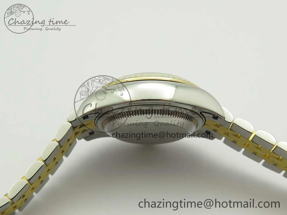 DateJust 28mm Wrapped SS YG Best Edition Gold Dial Crystal Markers on Wrapped SS YG Bracelet ETA Tailored 3344