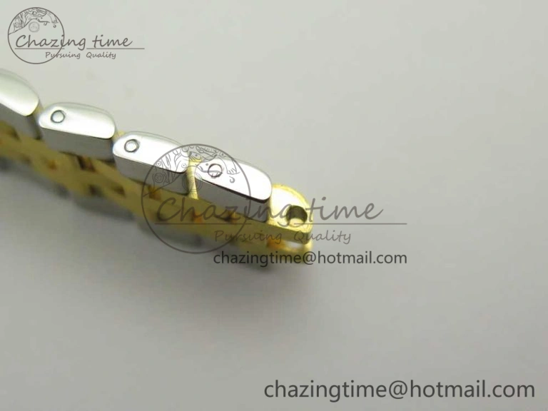 DateJust 28mm Wrapped SS YG Best Edition Gold Dial Crystal Markers on Wrapped SS YG Bracelet ETA Tailored 3344
