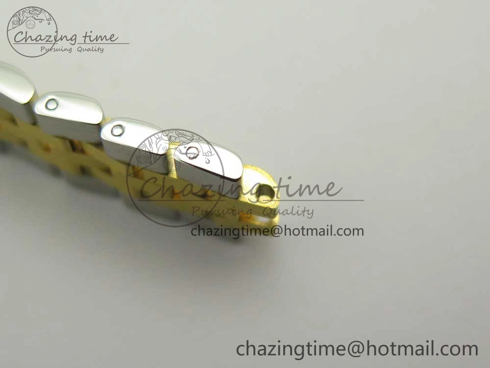 DateJust 28mm Wrapped SS YG Best Edition Gold Dial Crystal Markers on Wrapped SS YG Bracelet ETA Tailored 3344