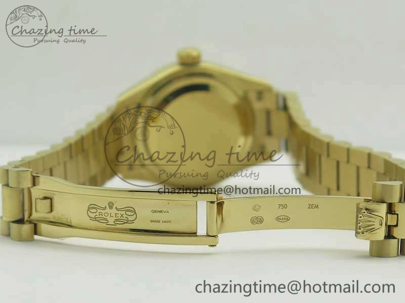 FashionForward DateJust 28mm YG BP Maker Best Edition Silver Diam Dial Fluted Bezel On YG Bracelet ETA 3438