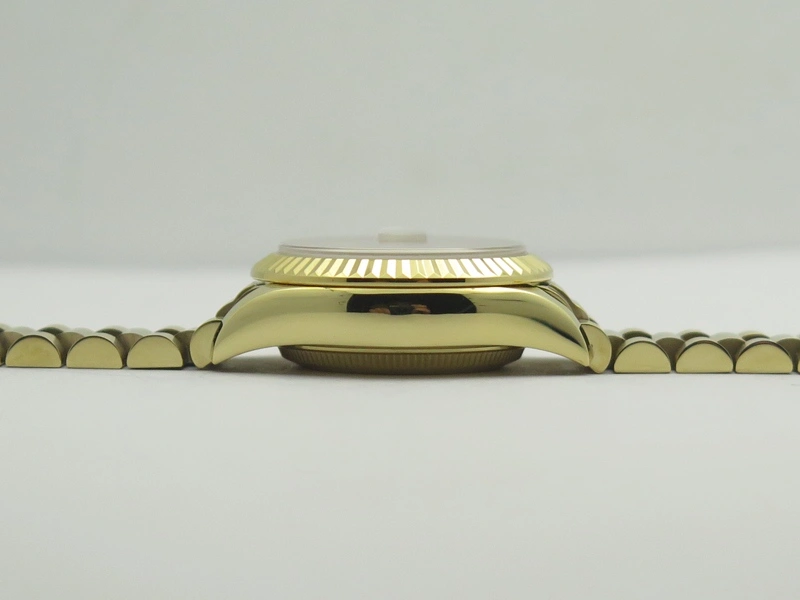FashionForward DateJust 28mm YG BP Maker Best Edition Silver Diam Dial Fluted Bezel On YG Bracelet ETA 3438