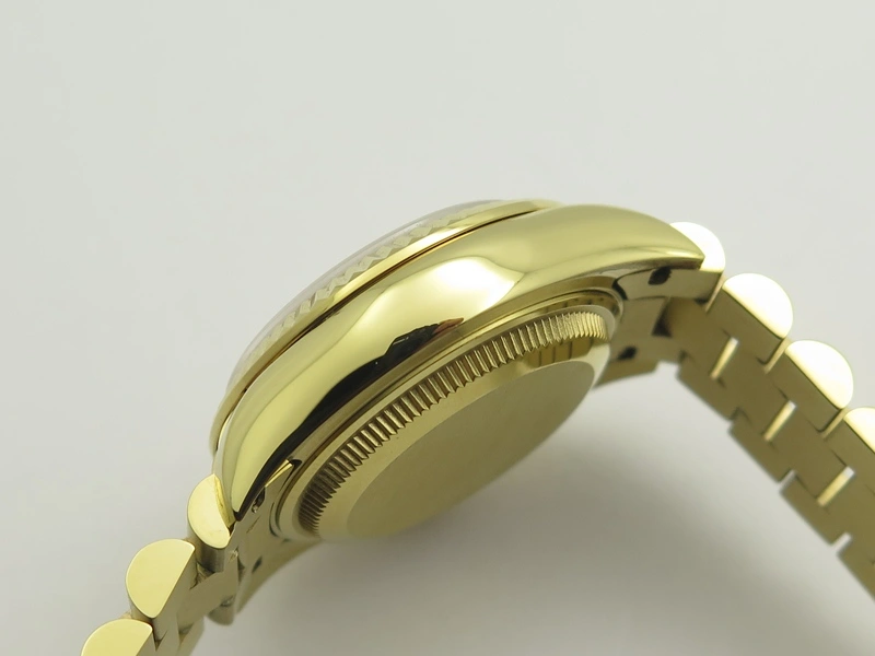 FashionForward DateJust 28mm YG BP Maker Best Edition Silver Diam Dial Fluted Bezel On YG Bracelet ETA 3438