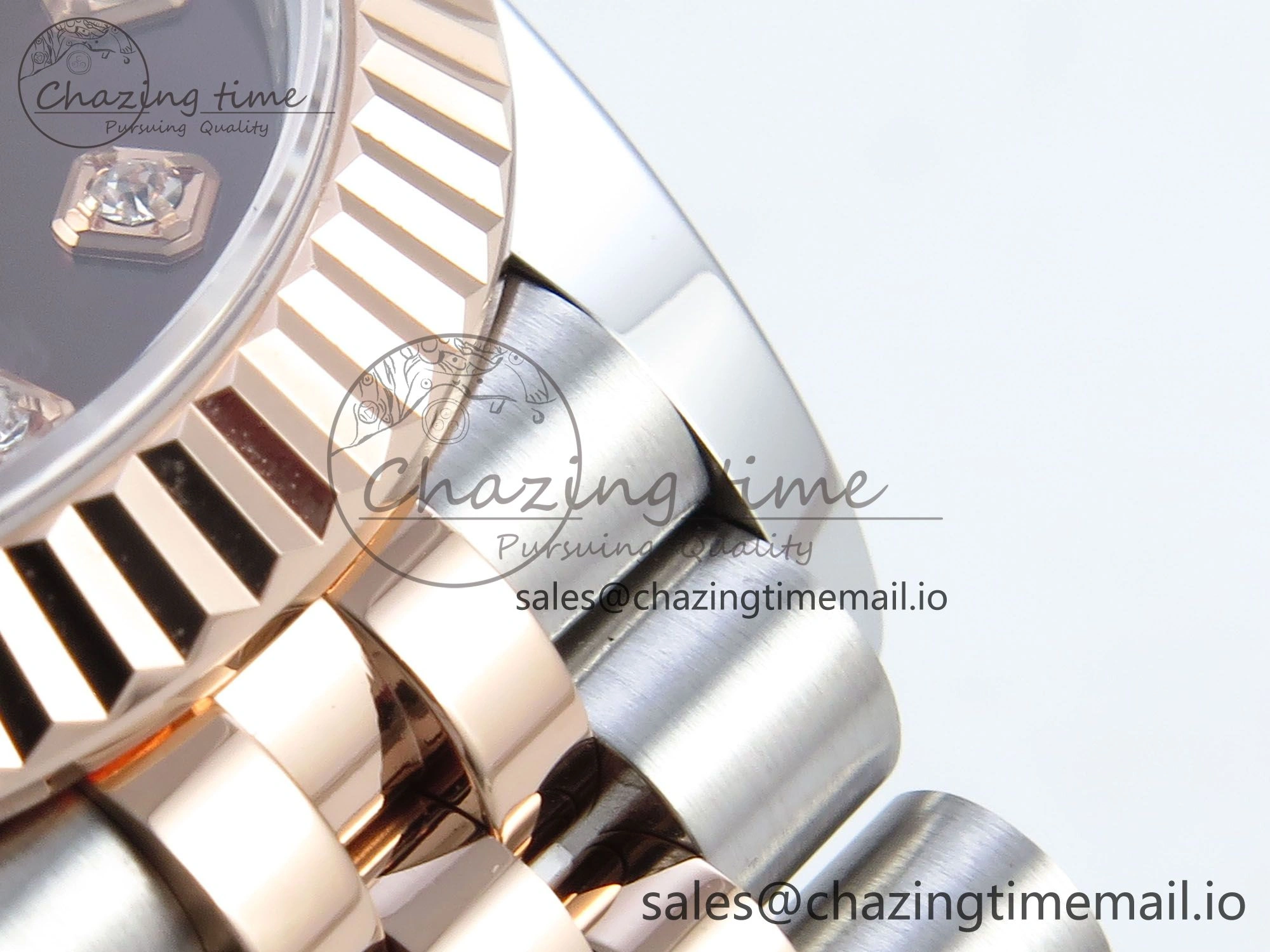 DateJust 31 278271 ARF 1:1 Best Edition 904L Steel Brown Diamonds Dial on SS RG Jubilee Bracelet ETA FlexibleFit 519