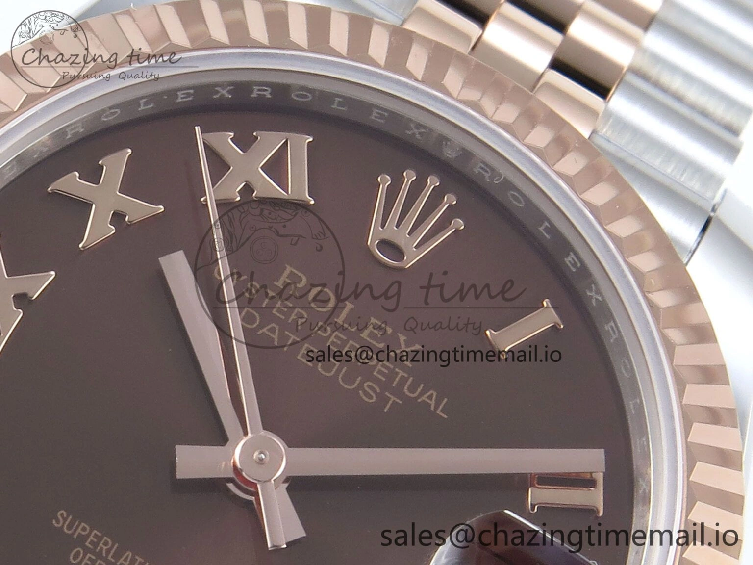 DateJust 31 278271 ARF 1:1 Best Edition 904L Steel Brown Roman Diamonds Dial on SS RG Jubilee Bracelet ETA UrbanChic 510
