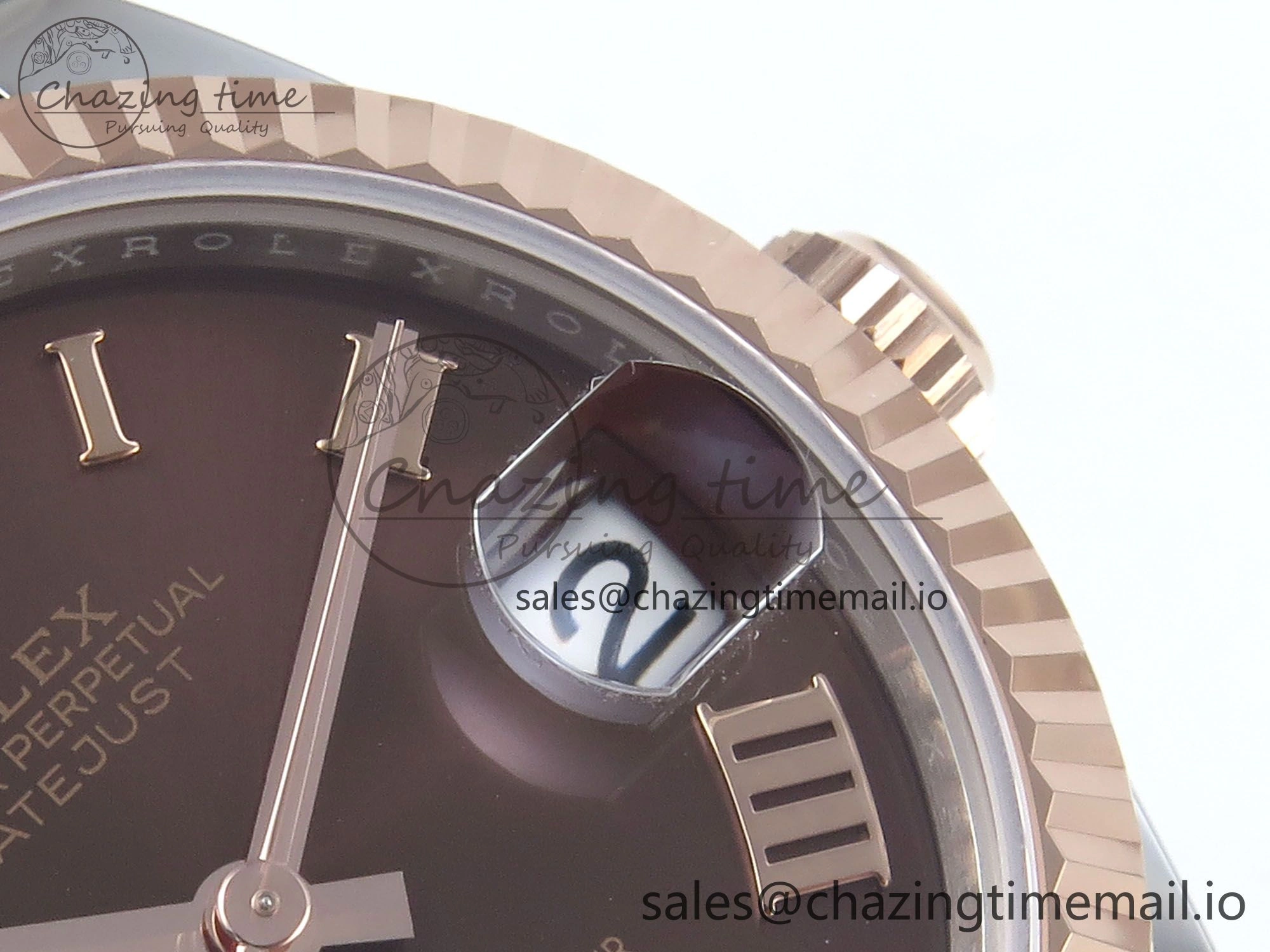 DateJust 31 278271 ARF 1:1 Best Edition 904L Steel Brown Roman Diamonds Dial on SS RG Jubilee Bracelet ETA UrbanChic 510