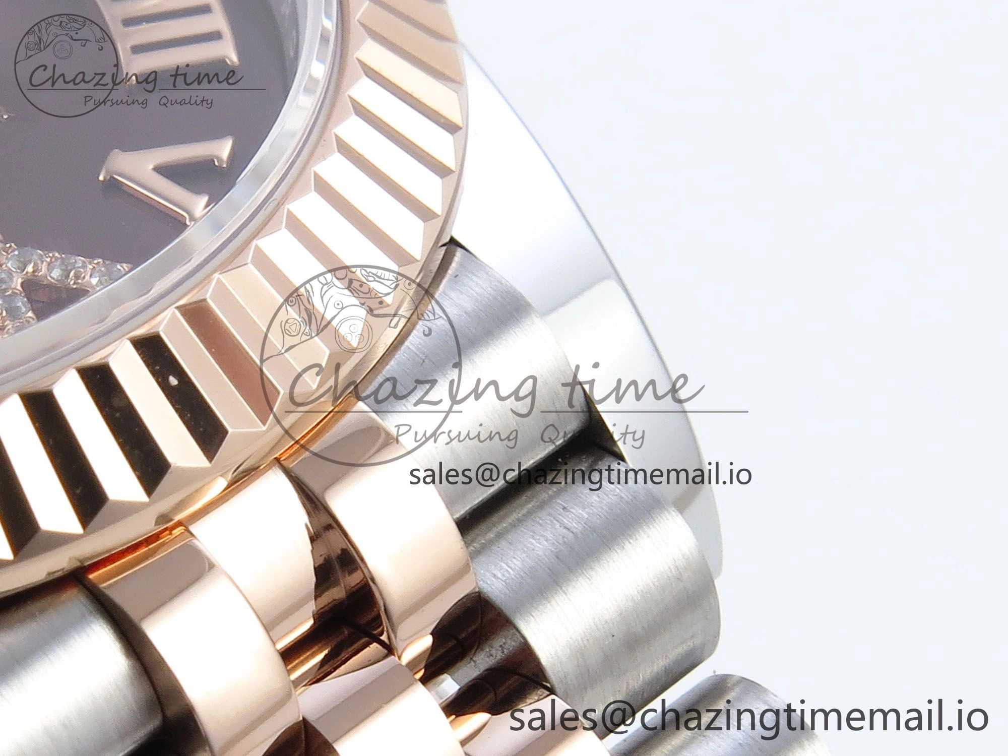 DateJust 31 278271 ARF 1:1 Best Edition 904L Steel Brown Roman Diamonds Dial on SS RG Jubilee Bracelet ETA UrbanChic 510
