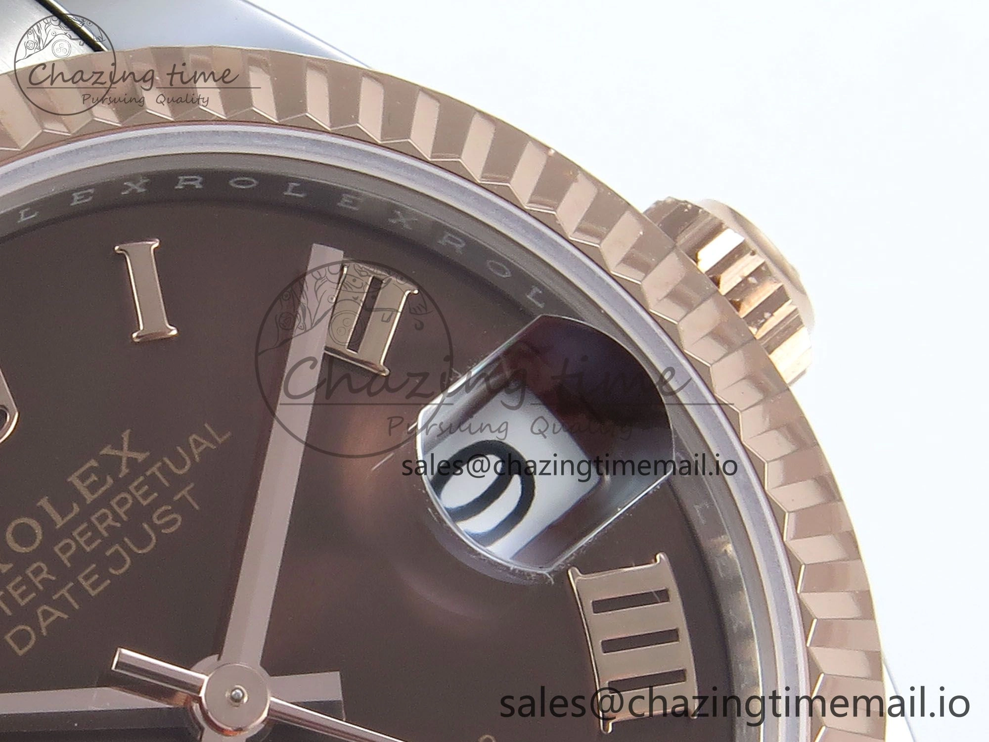 Breathable DateJust 31 278271 ARF 1:1 Best Edition 904L Steel Brown Roman Diamonds Dial on SS RG Oyster Bracelet ETA 520