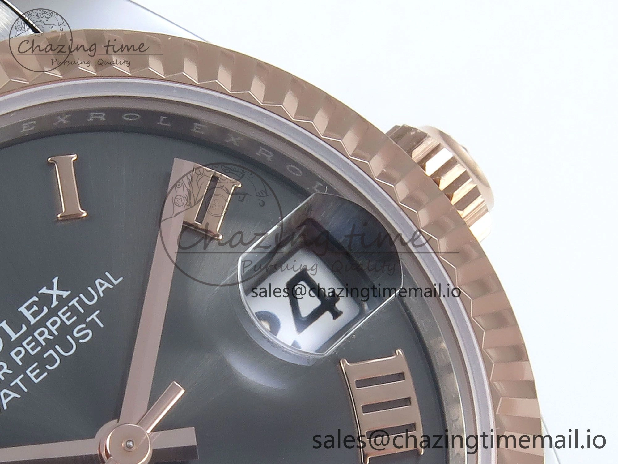 Comfortable DateJust 31 278271 ARF 1:1 Best Edition 904L Steel Gray Roman Diamonds Dial on SS RG Jubilee Bracelet ETA 516