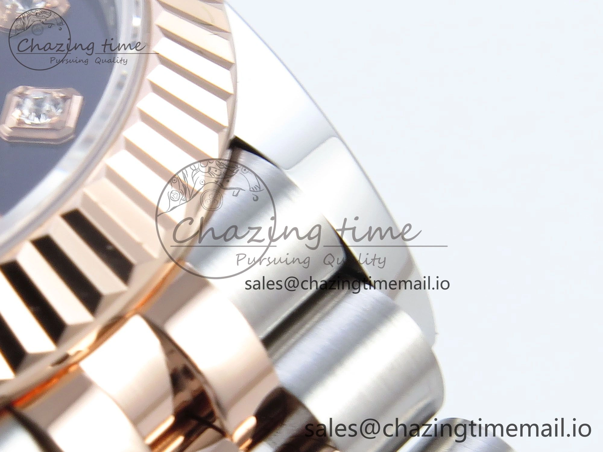 DateJust 31 278271 ARF 1:1 Best Edition 904L Steel Purple Diamonds Dial on SS RG Jubilee Bracelet ETA Flexible 513