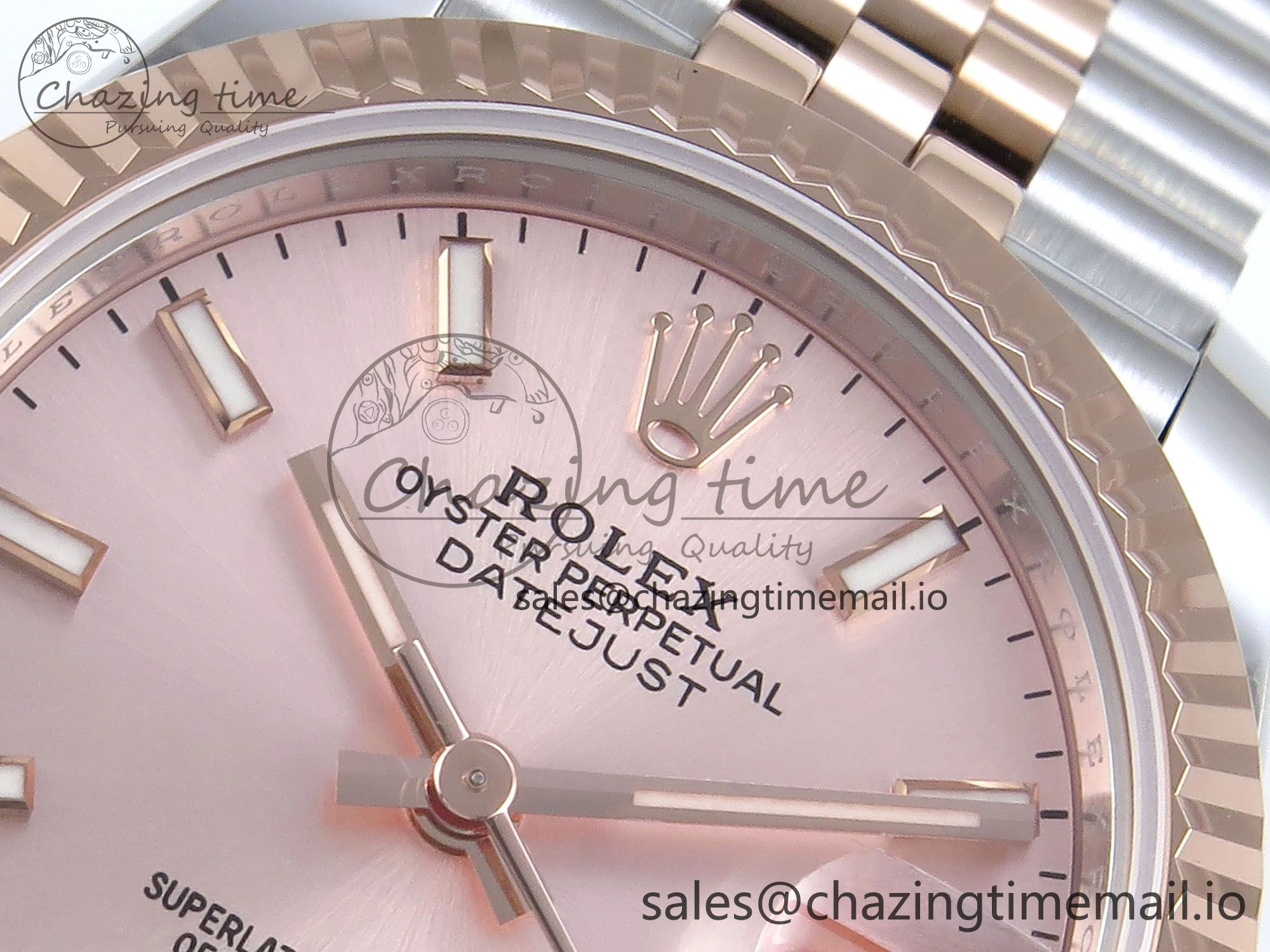 Comfortable DateJust 31 278271 ARF 1:1 Best Edition 904L Steel RG Dial Stick Marker on SS RG Jubilee Bracelet ETA 514