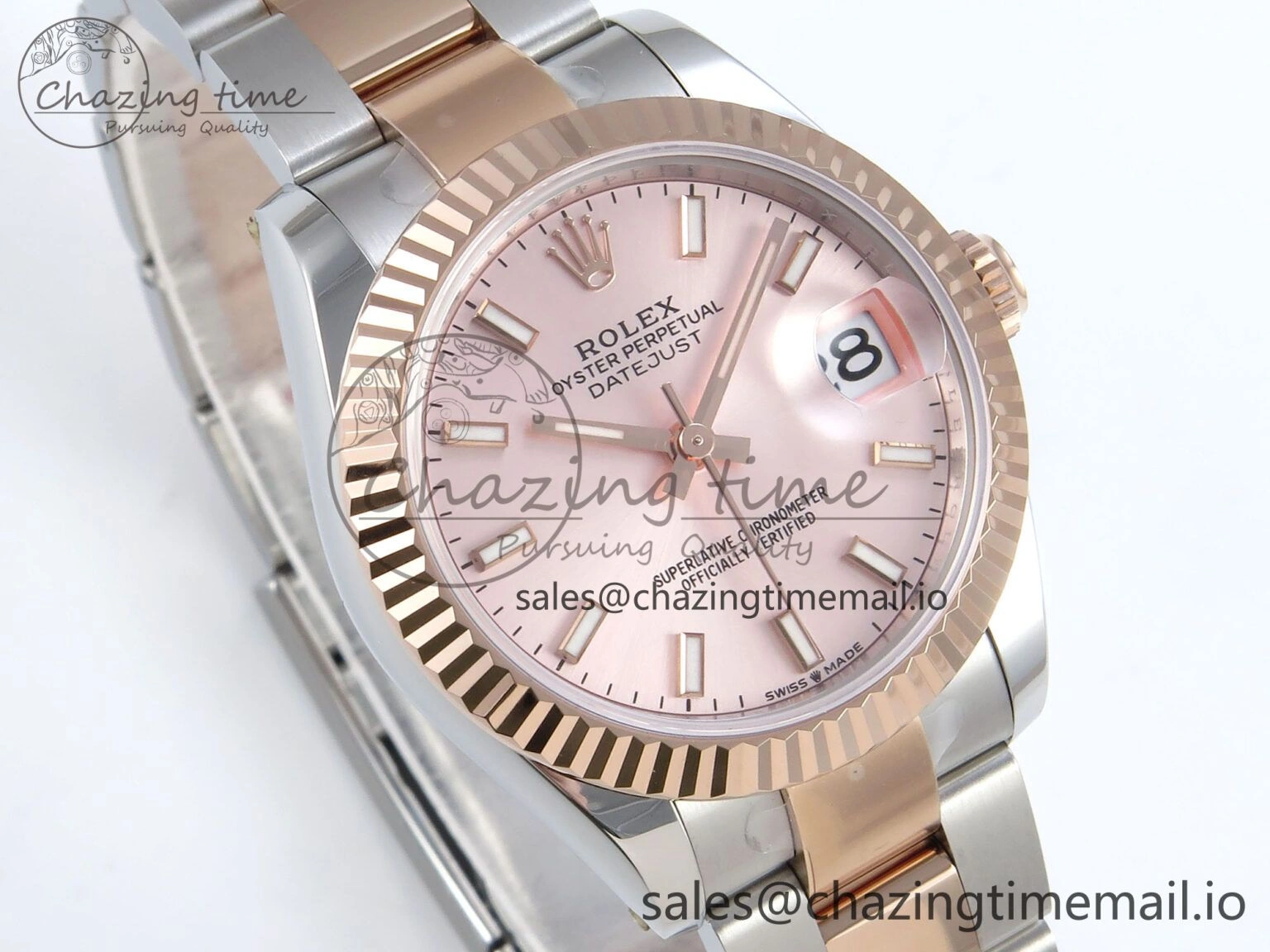 DateJust 31 278271 ARF 1:1 Best Edition 904L Steel RG Dial Stick Marker on SS RG Oyster Bracelet ETA Practical 525