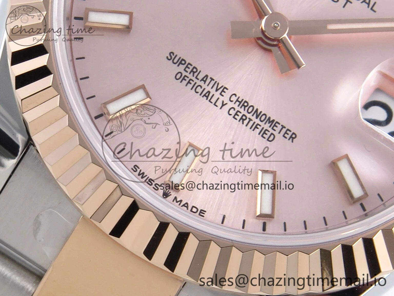 DateJust 31 278271 ARF 1:1 Best Edition 904L Steel RG Dial Stick Marker on SS RG Oyster Bracelet ETA Practical 525