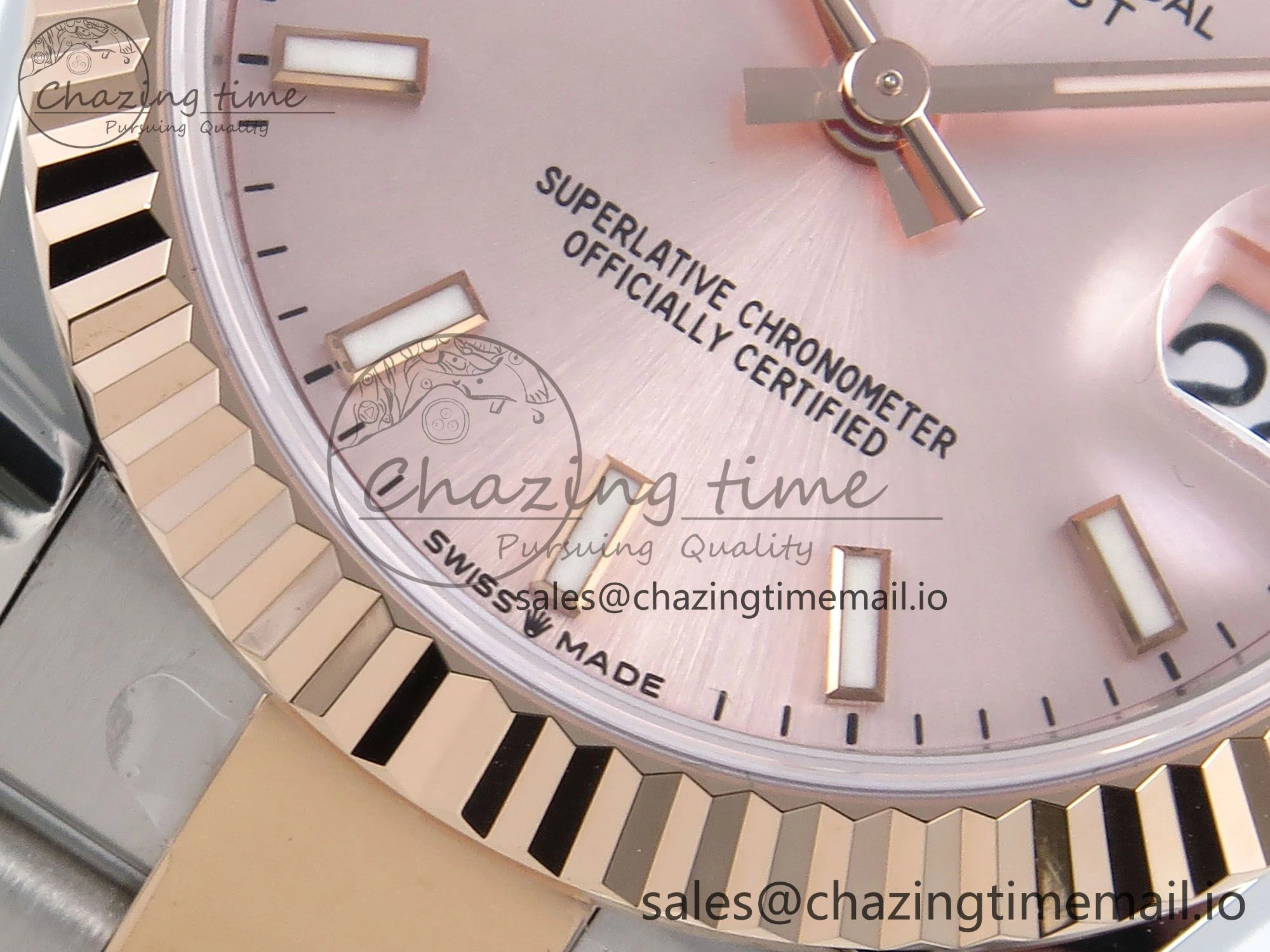 DateJust 31 278271 ARF 1:1 Best Edition 904L Steel RG Dial Stick Marker on SS RG Oyster Bracelet ETA Practical 525