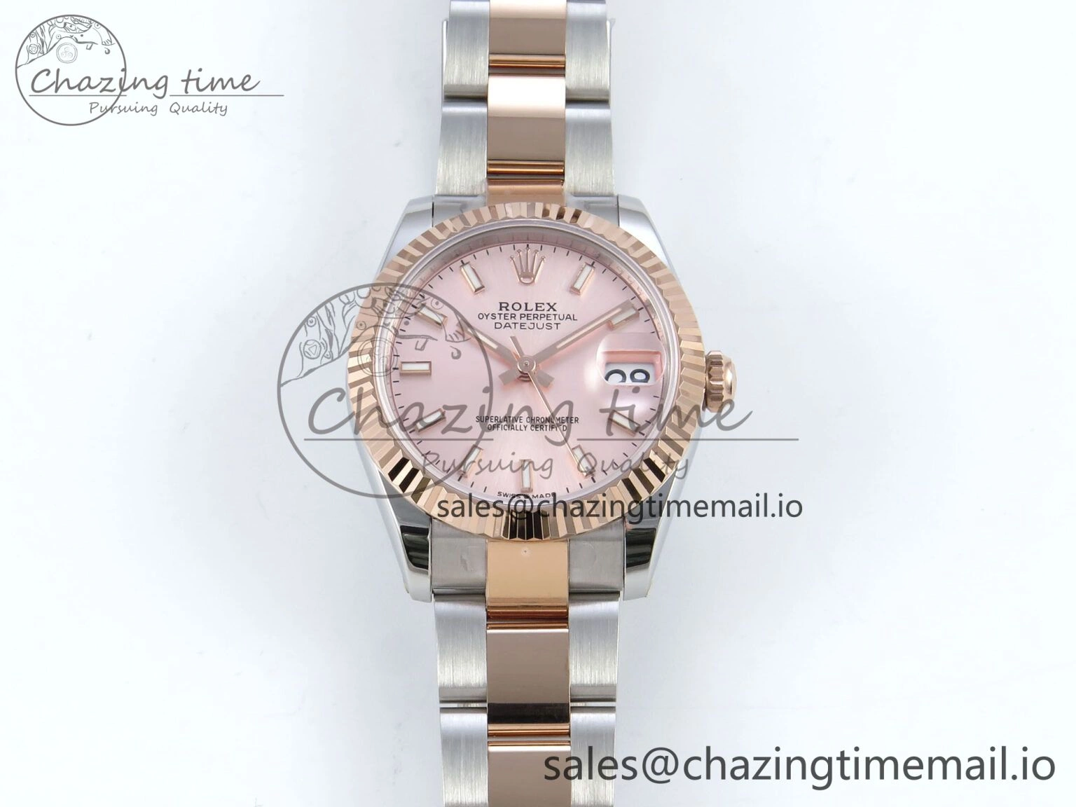 DateJust 31 278271 ARF 1:1 Best Edition 904L Steel RG Dial Stick Marker on SS RG Oyster Bracelet ETA Practical 525