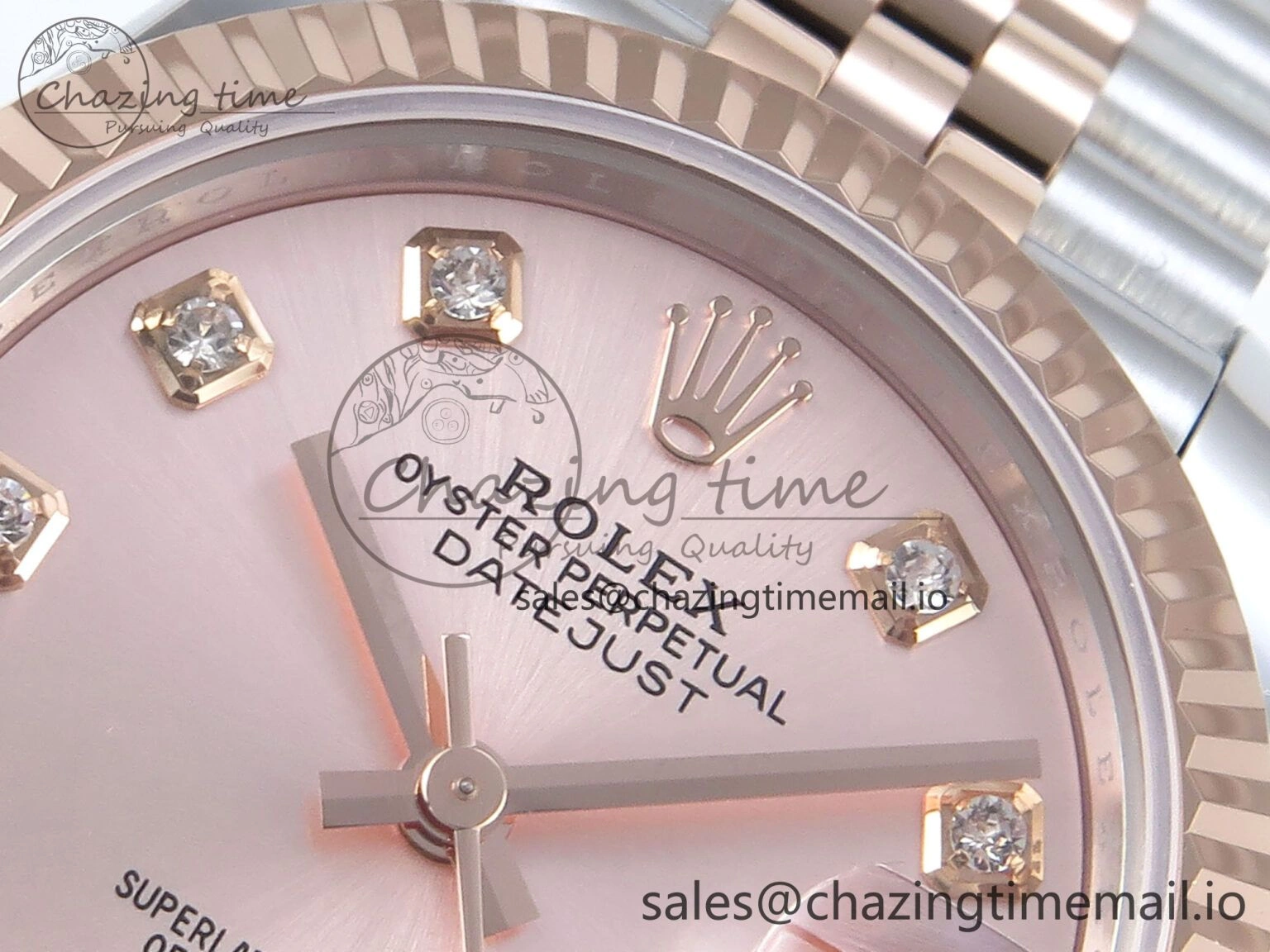 DateJust 31 278271 ARF 1:1 Best Edition 904L Steel RG Diamonds Dial on SS RG Jubilee Bracelet ETA ZipUp 509