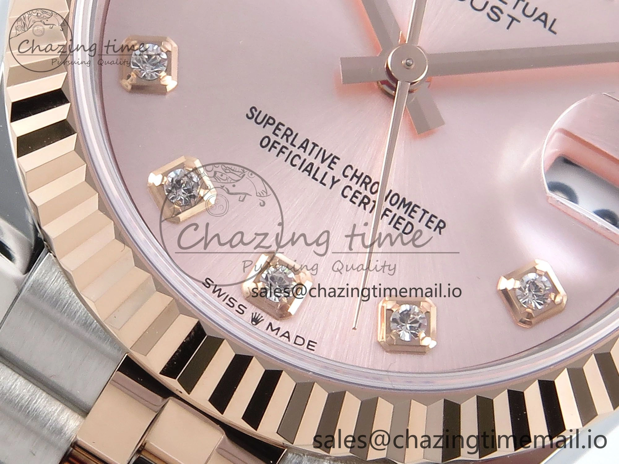 DateJust 31 278271 ARF 1:1 Best Edition 904L Steel RG Diamonds Dial on SS RG Jubilee Bracelet ETA ZipUp 509