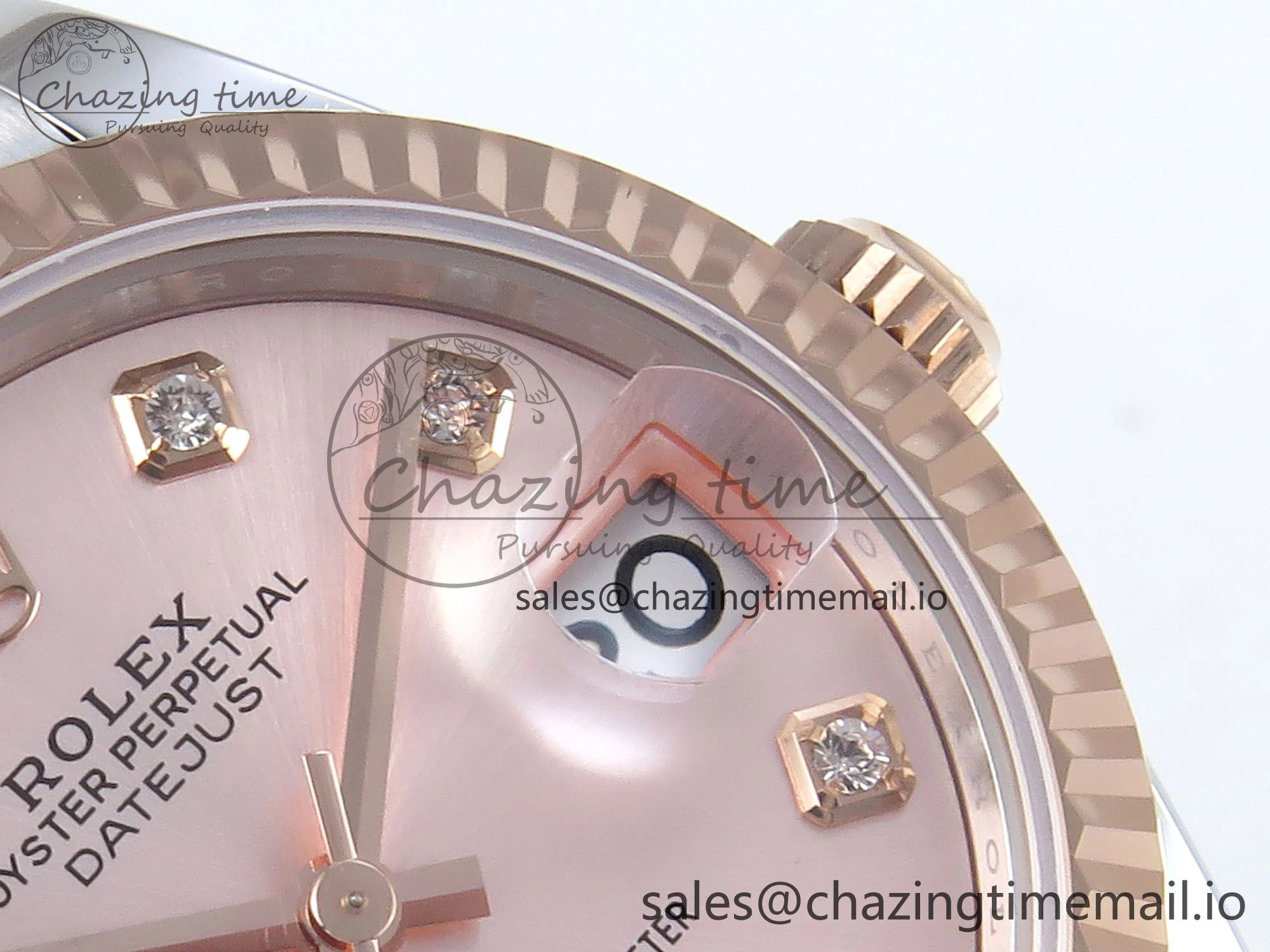 DateJust 31 278271 ARF 1:1 Best Edition 904L Steel RG Diamonds Dial on SS RG Jubilee Bracelet ETA ZipUp 509