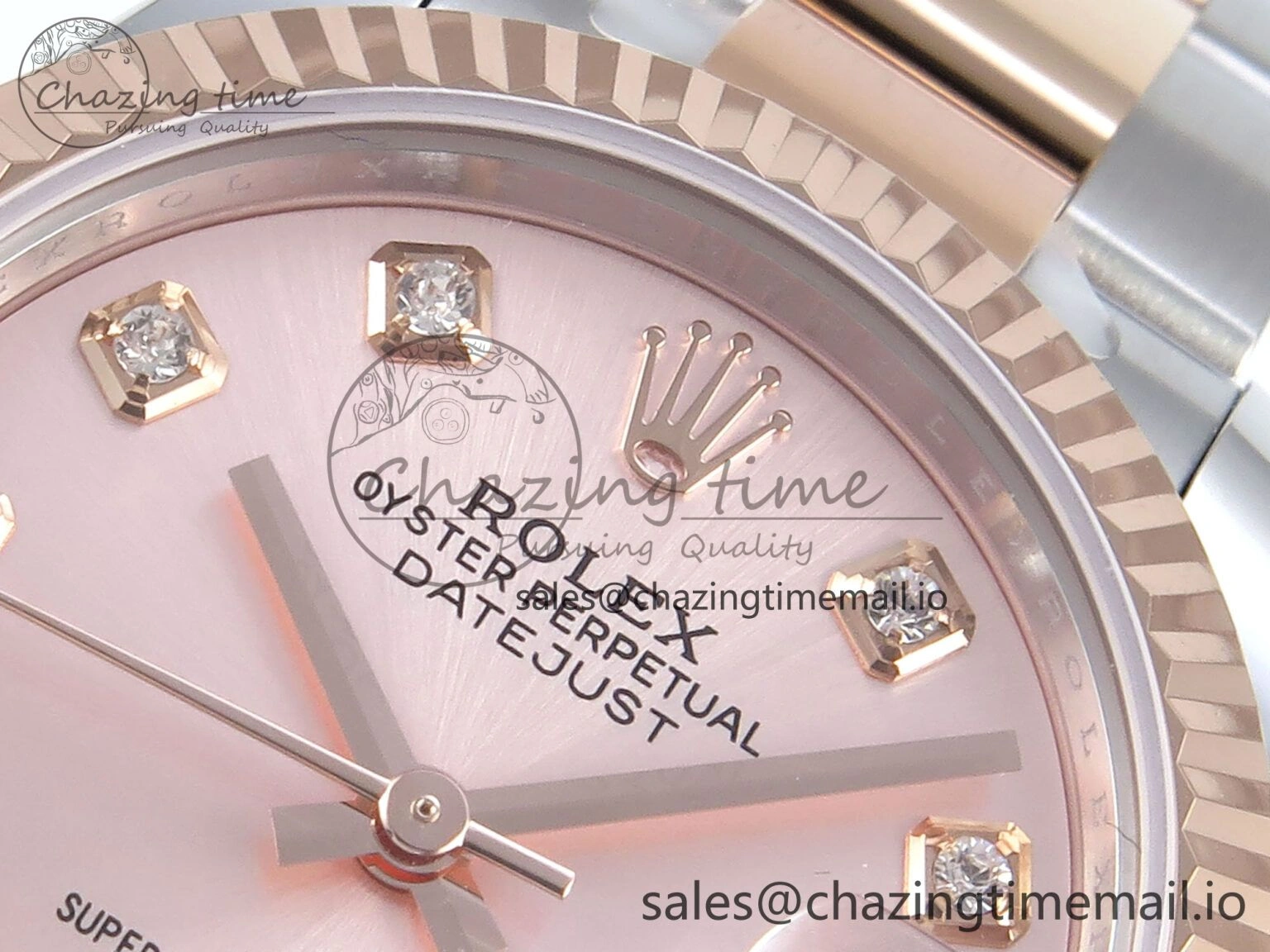WaterResistant DateJust 31 278271 ARF 1:1 Best Edition 904L Steel RG Diamonds Dial on SS RG Oyster Bracelet ETA 518