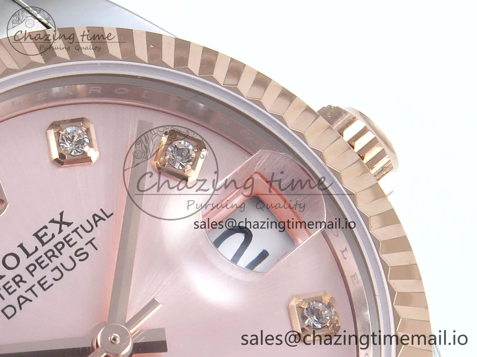 WaterResistant DateJust 31 278271 ARF 1:1 Best Edition 904L Steel RG Diamonds Dial on SS RG Oyster Bracelet ETA 518