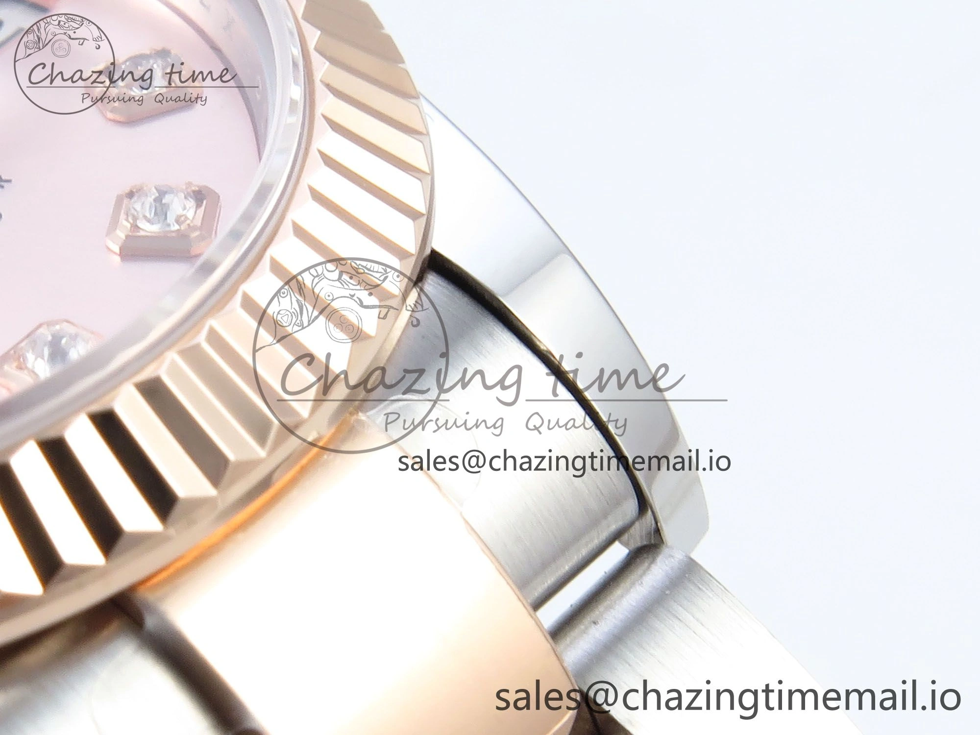 WaterResistant DateJust 31 278271 ARF 1:1 Best Edition 904L Steel RG Diamonds Dial on SS RG Oyster Bracelet ETA 518