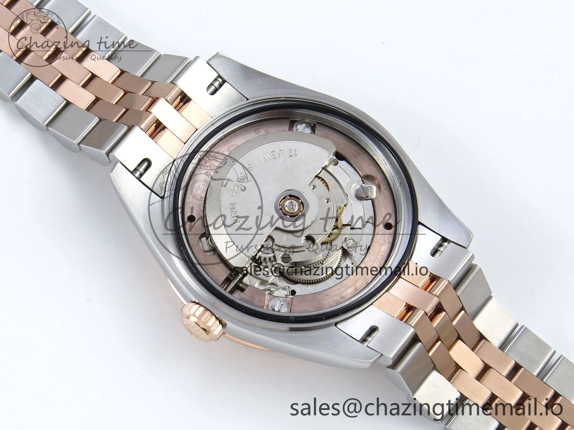 Flexible DateJust 31 278271 ARF 1:1 Best Edition 904L Steel RG Roman Dial on SS RG Jubilee Bracelet ETA 515