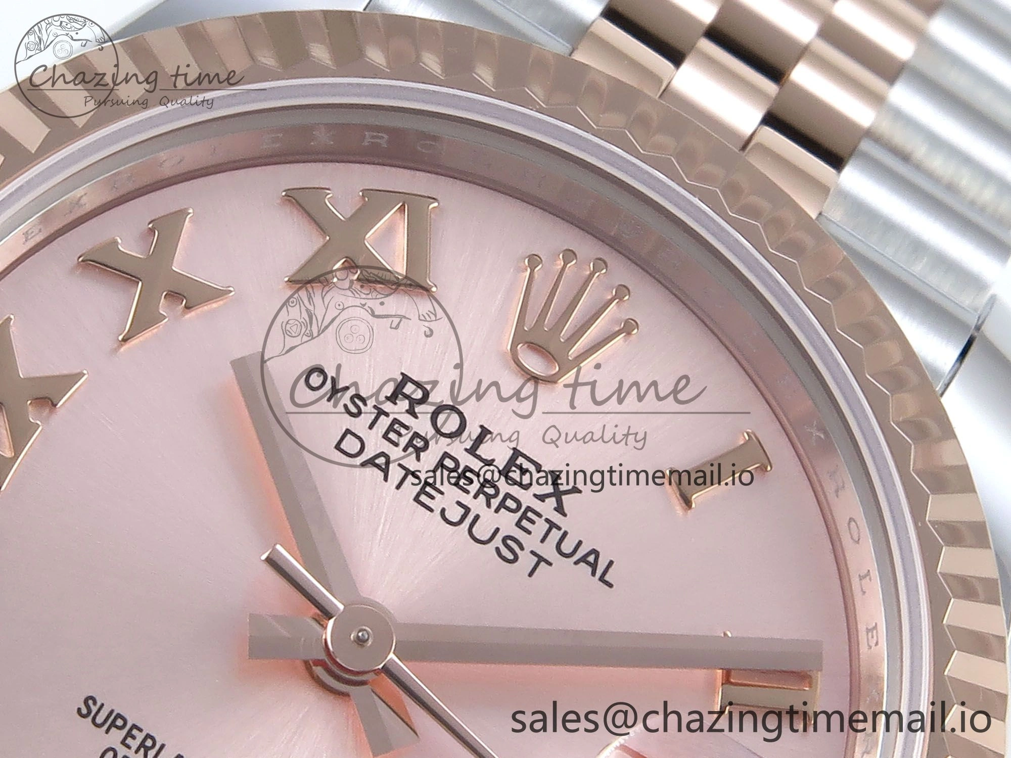 Flexible DateJust 31 278271 ARF 1:1 Best Edition 904L Steel RG Roman Dial on SS RG Jubilee Bracelet ETA 515