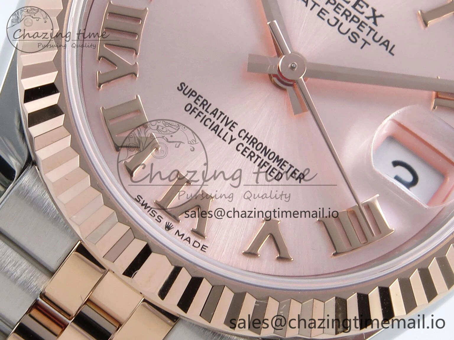Flexible DateJust 31 278271 ARF 1:1 Best Edition 904L Steel RG Roman Dial on SS RG Jubilee Bracelet ETA 515